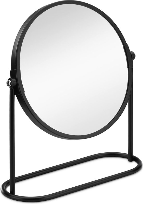 Cosmeticaspiegel make-upspiegel - spiegel dubbelzijdig met vergroting - 360° staande spiegel voor cosmetica make-up make-up - zwart