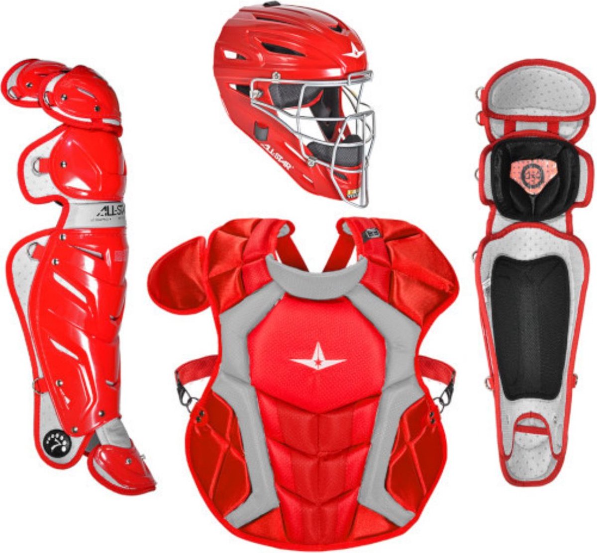 All Star CKCCPRO1 Professional Catcher's Kit Color Scarlet