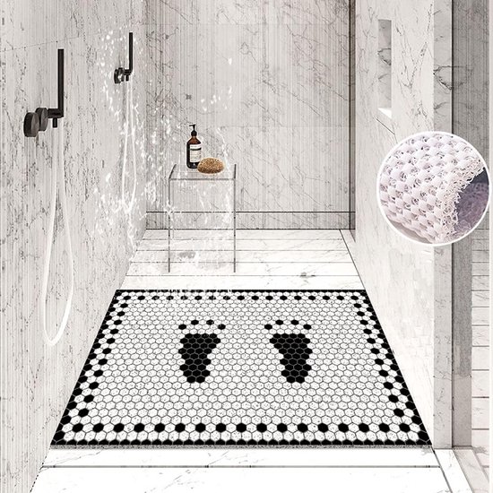 Antislip Douchemat Rond Tutamaz Douchemat, Rond, 60 Cm, Antislip PVC-Luffa-Materiaal, Sneldrogend, Met Afvoergaten, Voor Veiligheid In De Douche En Antislip Douchemat Rond Tutamaz Douchemat, Rond, 60 Cm, Antislip PVC-Luffa-Materiaal, Sneldrogend, Met Afvoergaten, Voor Veiligheid In De Douche En