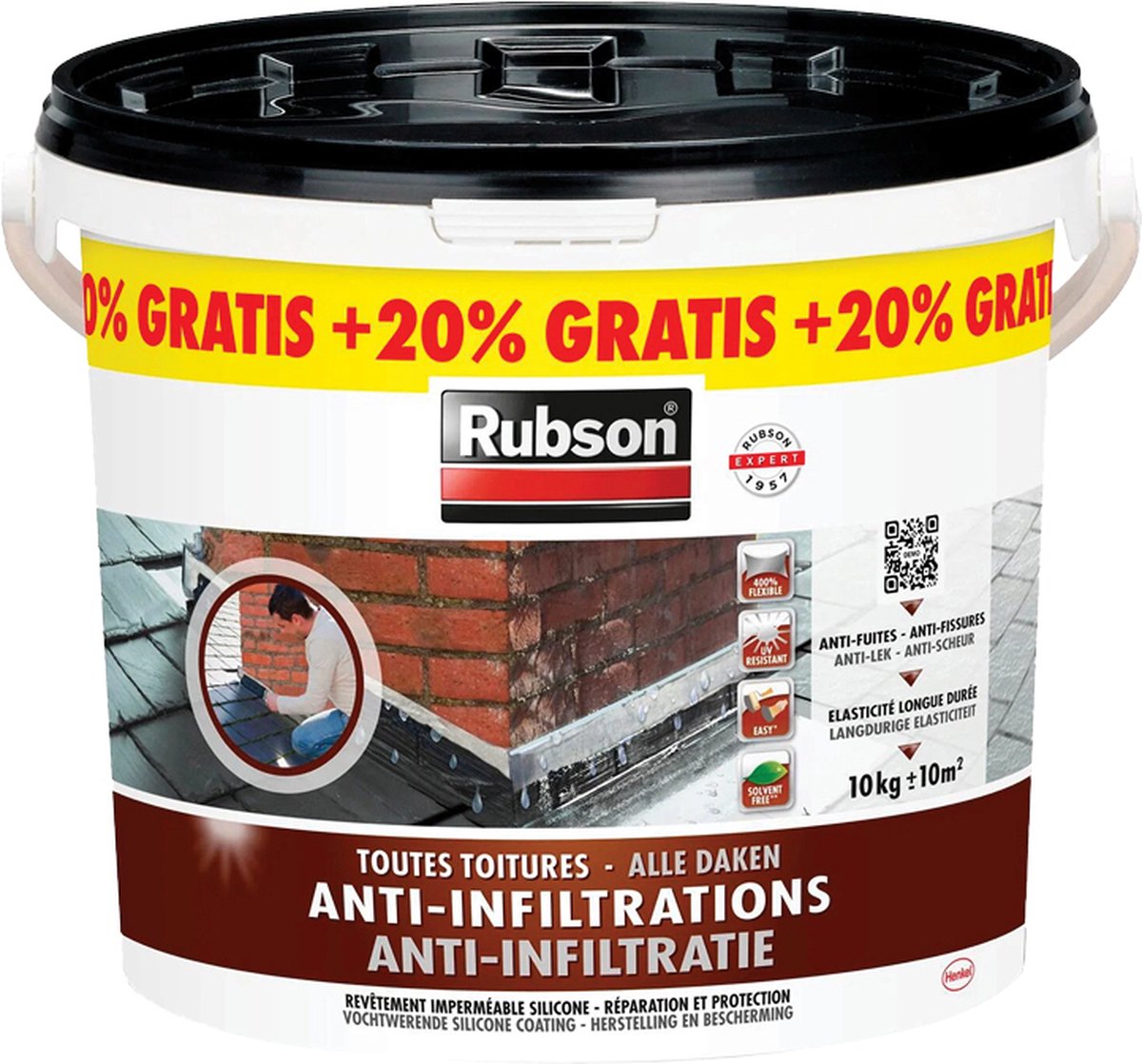 Rubson Anti-infiltratie Coating - Alle Daken - 12kg - Rubson