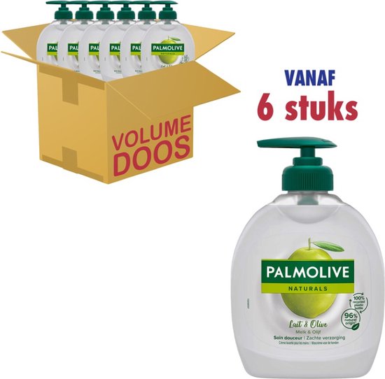 Palmolive Naturals Handzeep Melk & Olijf - 6 x 300ml - Voordeelverpakking
