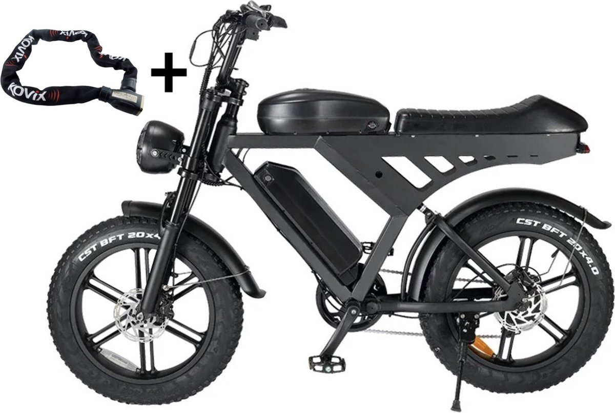 NinRyde V30 PRO - Fatbike - E Bike - 250W - 30Ah - Hydraulische Remmen Model - Met Voetsteuntjes - Incl. Alarmslot