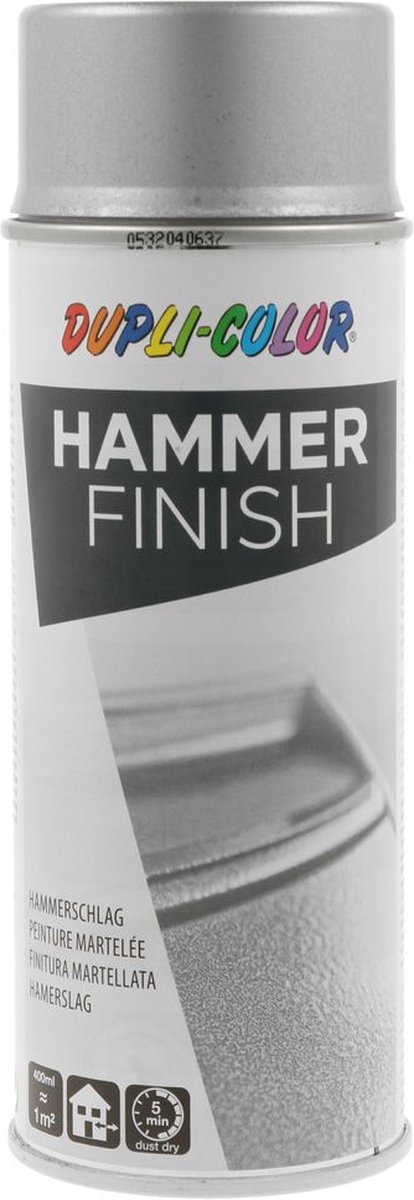 dupli color hamerslag spray zilver 467424 0.4 ltr