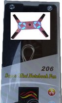Super notebook mini fan 206 - laptop ventilator - USB - roze