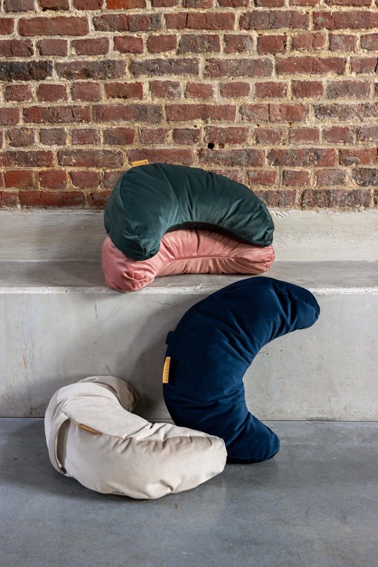 Pierre Sports Halve Maan Yoga Kussen - Lichtbruin - Gevuld met Kapok - 22x40x12cm van Pierre Sports — afbeelding 5