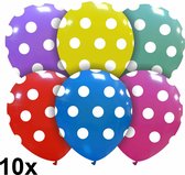 Multicolor polka dots kleine Ballonnen, 10 stuks
