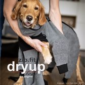 Dryup-Zipfit-badjas voor honden -hondenjas-hondenbadjas met mouwen-Antraciet-maat m