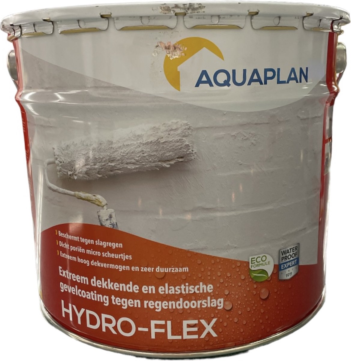 Aquaplan Hydroflex - Extreem dekkende en vochtwerende gevelcoating - 10 L - Wit