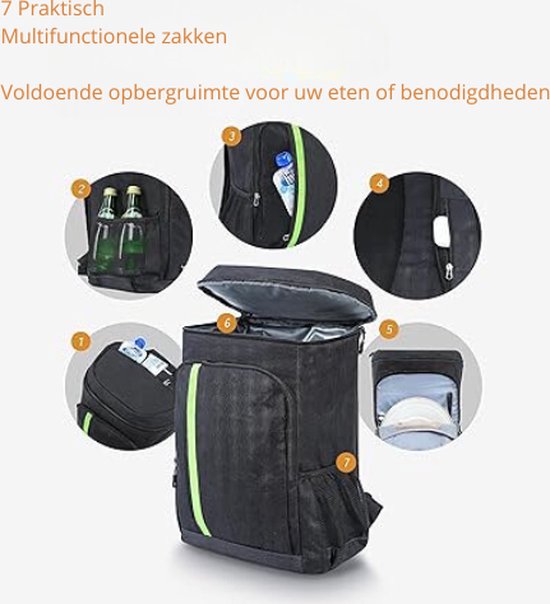 Sac à dos réfrigérant 30 litres - Sac à dos thermique - Sac à dos Cooler - Sac à dos réfrigérant - avec décapsuleur - Porte-bouteille