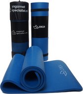 Yoga Mat Extra Dik 15 mm - Yogamat Blauw - Sport Mat - Antislip - Slijtvast - Incl. Tas