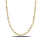 Juwelier Zwartevalk 14 karaat gouden bicolor ketting - ZV 1324/60cm