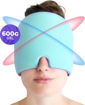 RYCE Migraine Muts - Masker - Extra Dik 600G - Hoofdpijn - Warmte & Koude Therapie - Hot Cold Pack - Blauw
