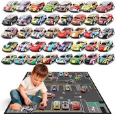 Mini-autospeelgoed voor kinderen, 40x stuks autospeelgoed om terug te trekken, set van automodellen, speelgoed, mini-racewagen voor kinderen 3+