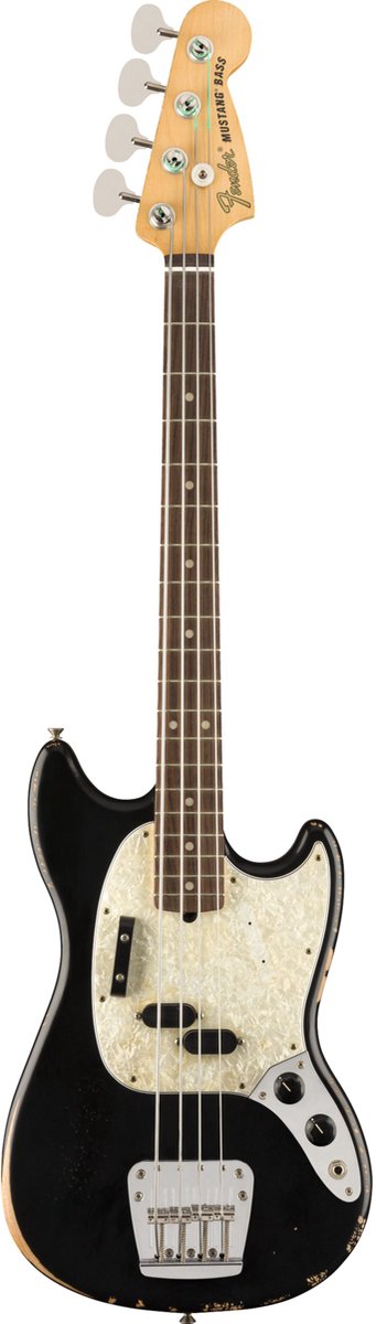 Fender Justin Meldal-Johnsen Road Worn Mustang Bass Black
