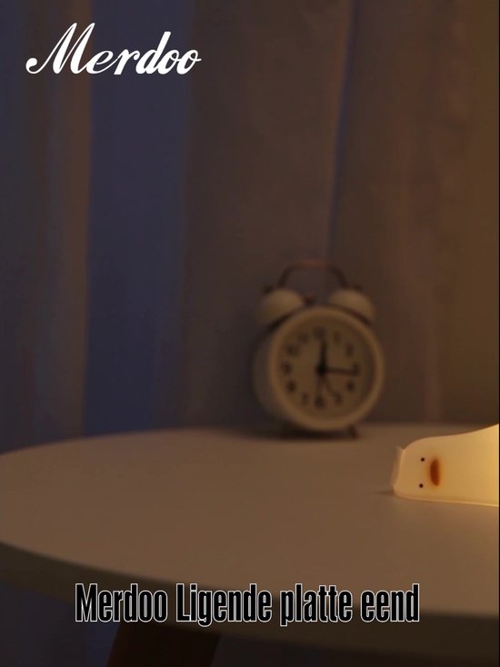 SALUOKE Eend-nachtlampje voor kinderen, 7 kleuren, dimbaar, met timer, aanraakbediening, siliconen lampje, liggende eendenlamp, USB-oplaadbaar, leuk als cadeau voor kinderen