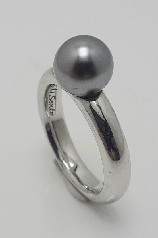 Ring - zilver - parel - maat54 - Verlinden juwelier