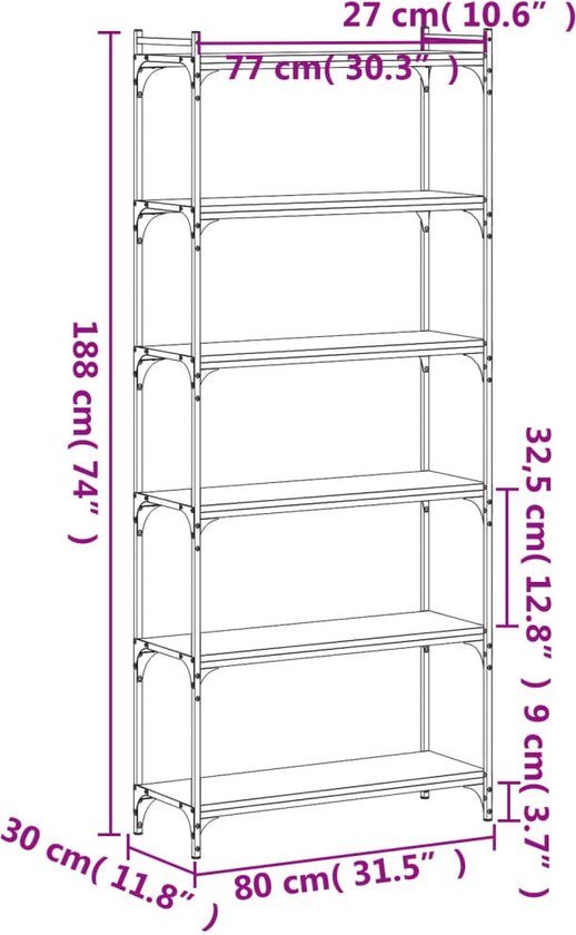 Paraplu Standaard Gerookt eiken 40 x 20 x 55,5 cm Bewerkt hout kopen