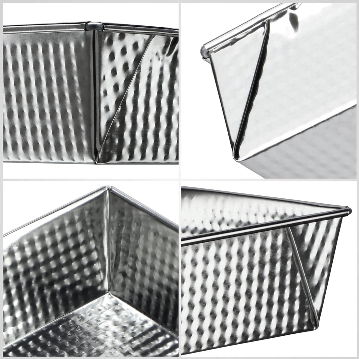 KADAX Rechthoekige bakvorm van verzinkt staal met antiaanbaklaag, rechthoekige cakevorm, voor cake, kwarktaart, brownie, broodvorm, warmteverdeling, onderhoudsvriendelijk, zilverkleurig (40 x 25,5 x
