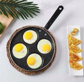 Poffertjes Pan à frire Revêtement marbre - manche soft touch - crêpes, œufs au plat et omelettes Ø24 cm - GARANTIE 3 ANS