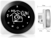 Thermostat intelligent | Chauffage par le sol électrique | Infrarouge | Rond | Noir | 4 fils | 16 ampères | 90-240V