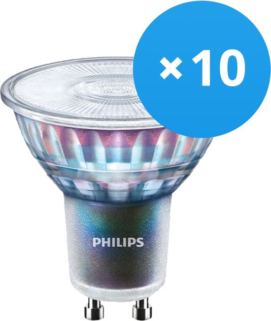 Voordeelpak 10x Philips LEDspot ExpertColor GU10 5.5W 940 36D (MASTER) | Beste Kleurweergave - Koel Wit - Dimbaar - Vervangt 50W