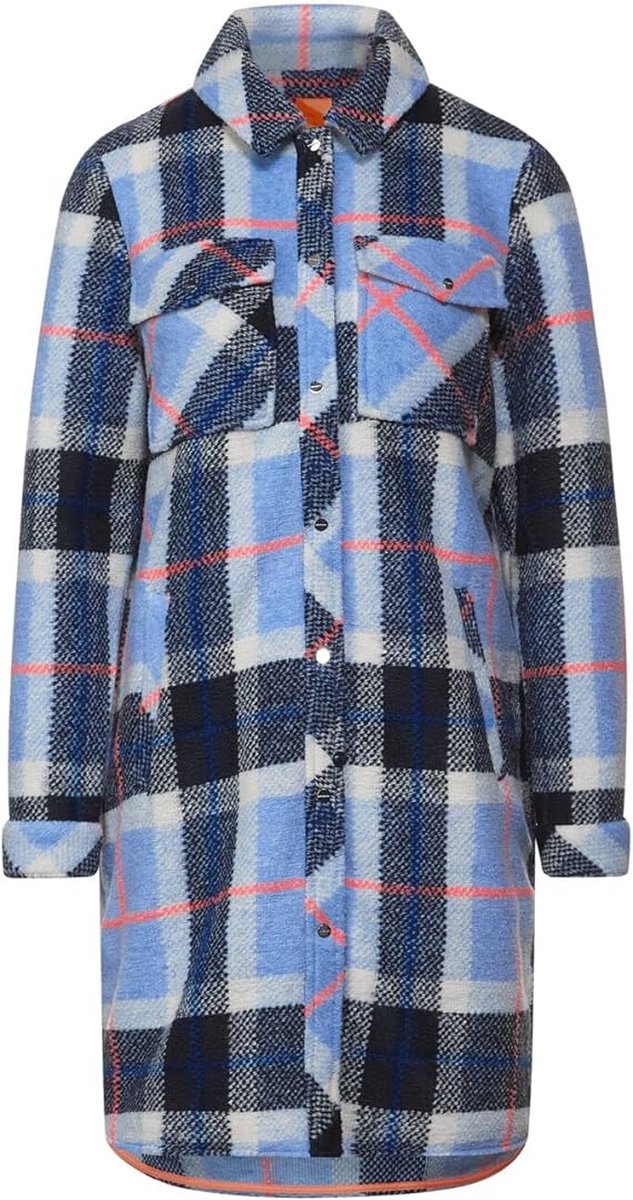 Street One Overshirt dames geblokt Blauw