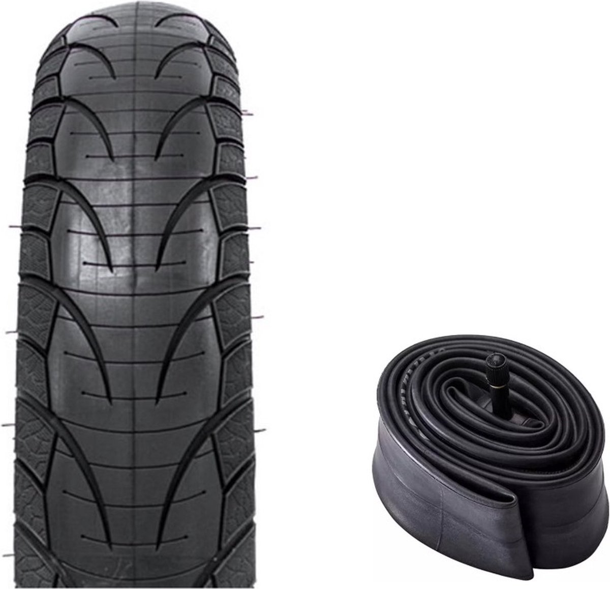 20” FatBike SuperMoto Slick Buitenband inclusief Binnenband 20 x 4.0 inch ERTRO 100-406 20x4.0 Fat bike band 20inch Straatprofiel - Ouxi – Knaap – Phatfour – Super73 - Zwart