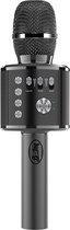 B-Joy Karaoke Microfoon Muziek Karaokeset - LED Verlichting Kinderen Bluetooth - Cadeau Zwart