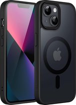 Magnetic Case voor iPhone 13 6,1 Inch Compatibel met MagSafe, Doorschijnende Matte Achterkant Slank Schokbestendig Hoesje (Zwart)