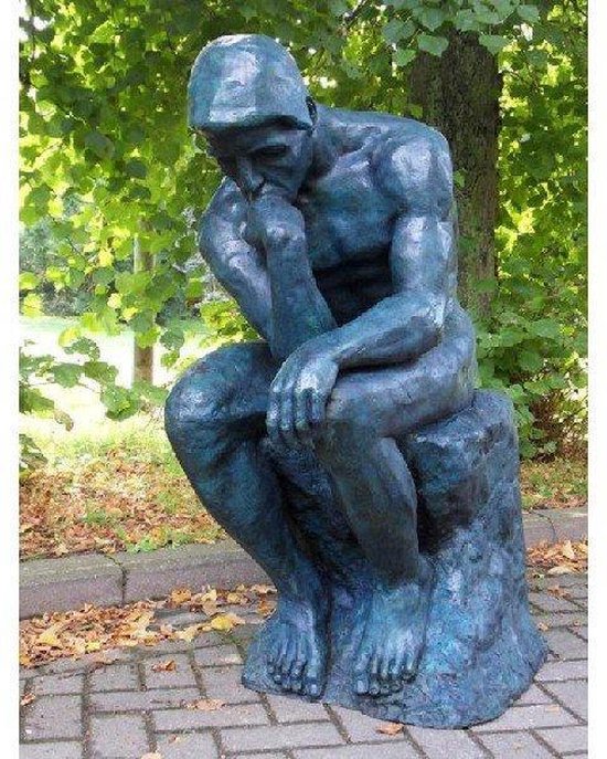 Verdraaiing hetzelfde Rimpels Tuinbeeld - bronzen beeld - Grote denker van Rodin - 120 cm hoog | bol.com