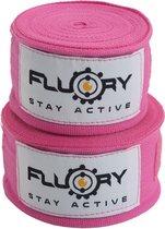 Fluory Boksbandages Hand Wraps Roze 300 cm