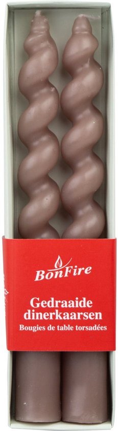 Bonfire - Gedraaide dinerkaarsen - kaarsen - twist