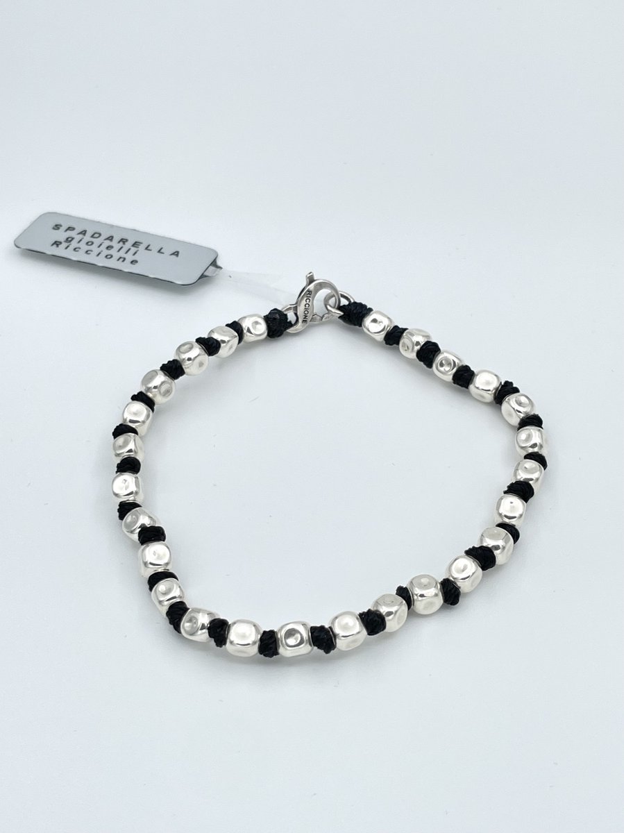 Spadarella Gioielli - SPBR03- Armband - 925 Zilver - 5mm - Black 4000 - 19 Cm