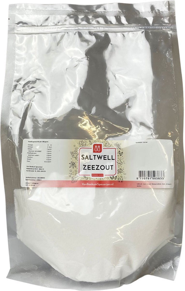 Goedkoopste Van Beekum Specerijen - Saltwell Zeezout - 25 KG - Zak (bulk verpakking
