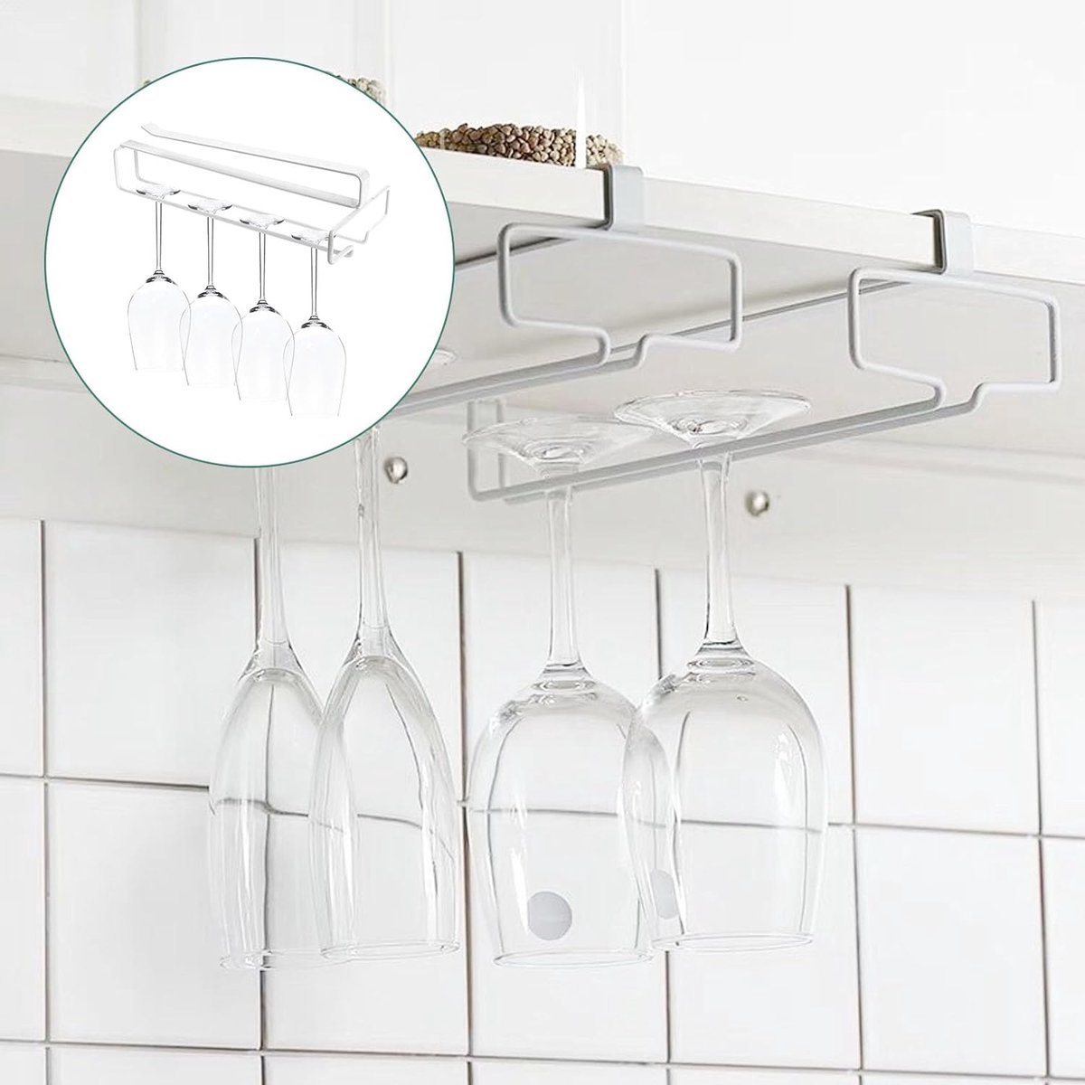 VERONLY Storage Box for Wine Glasses, Wine Glass, Stem Glasses, Wine Glass Holder, Storage Box VERONLY Storage Box for Wine Glasses, Wine Glass, Stem Glasses, Wine Glass Holder, Storage Box