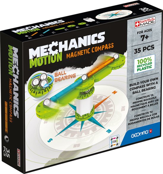 Foto: Geomag mechanics motion 35 stuks magnetische constructie educatieve spelletjes speelgoed voor kinderen van 7 jaar gmt00