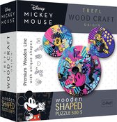 Trefl - Puzzles - "500+5 Wooden Shaped Puzzles" - The Iconic Mickey Mouse / Disney Mickey Mouse and Friends