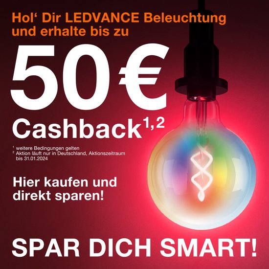 LEDVANCE SMART+ WIFI LED vloerlamp, klein, zwart, 2x 2,5W, 2x 480lm, instelbaar wit & gekleurd licht, dimbaar, DIY & muziek ritme functie, lange levensduur, App-bestuurbaar, 2700 - 6500K