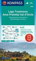 KOMPASS Wanderkarte 2463 Lago Trasimène, Area Protetta Val d'Orcia, Montepulciano, Montalcino, Monte Amiata, Cortona 1:50 000