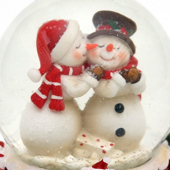 Sneeuwbol, sneeuwpop duo, rood wit, afmetingen - Merkloos