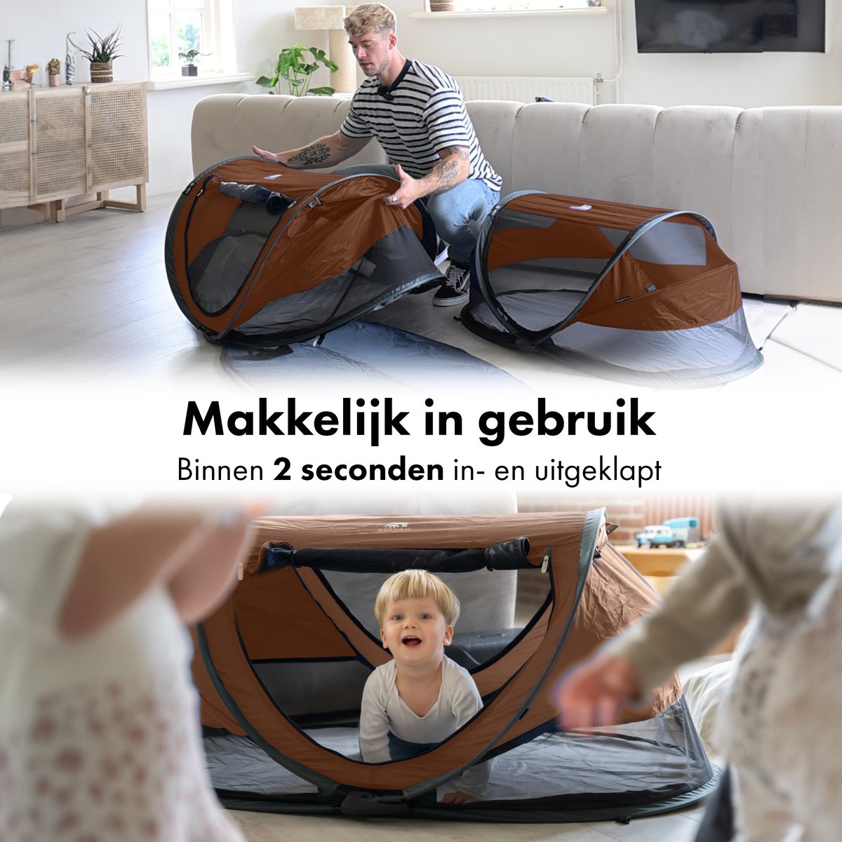 Deryan Peuter Luxe Campingbedje met Matras - Inklapbaar thumbnail 5