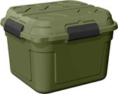 Sunware - Q-line Tuinbox - Opbergbox Tuin - Opbergbox Buiten - Waterdicht - 90L - Groen Zwart - 60,1 x 53,1 x 42,5 cm