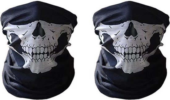 2x Skull Mask - Motormasker Bandana - Colsjaal - Zwart