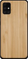 Smartphonica Telefoonhoesje voor Samsung Galaxy A71 5G met houten look - backcover bamboo kunsthout hoesje - Bruin / Kunsthout;TPU / Back Cover geschikt voor Samsung Galaxy A71 5G