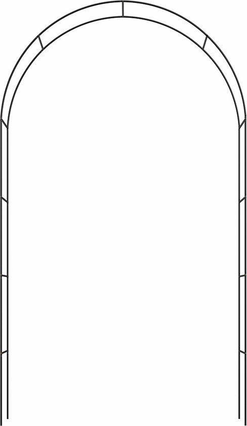 Gardebruk Rozenboog – Metaal Weerbestendig - 240x140x37cm Zwart