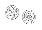 Oorbellen zilver - Zilver oorbellen - Zilveren Mesh Oorstekers - Amona Jewelry