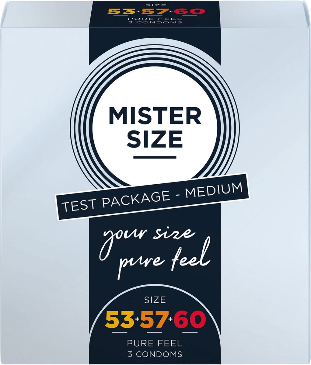 Mister Size - Paspakket 53-57-60mm condooms - 3 stuks