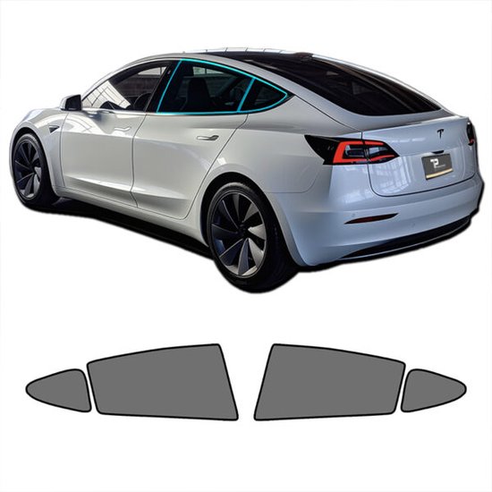 Foto: Tesla model 3 raamfolie 95 tint uv bescherming privacyverhogend interieur exterieur accessoires nederland en belgi 