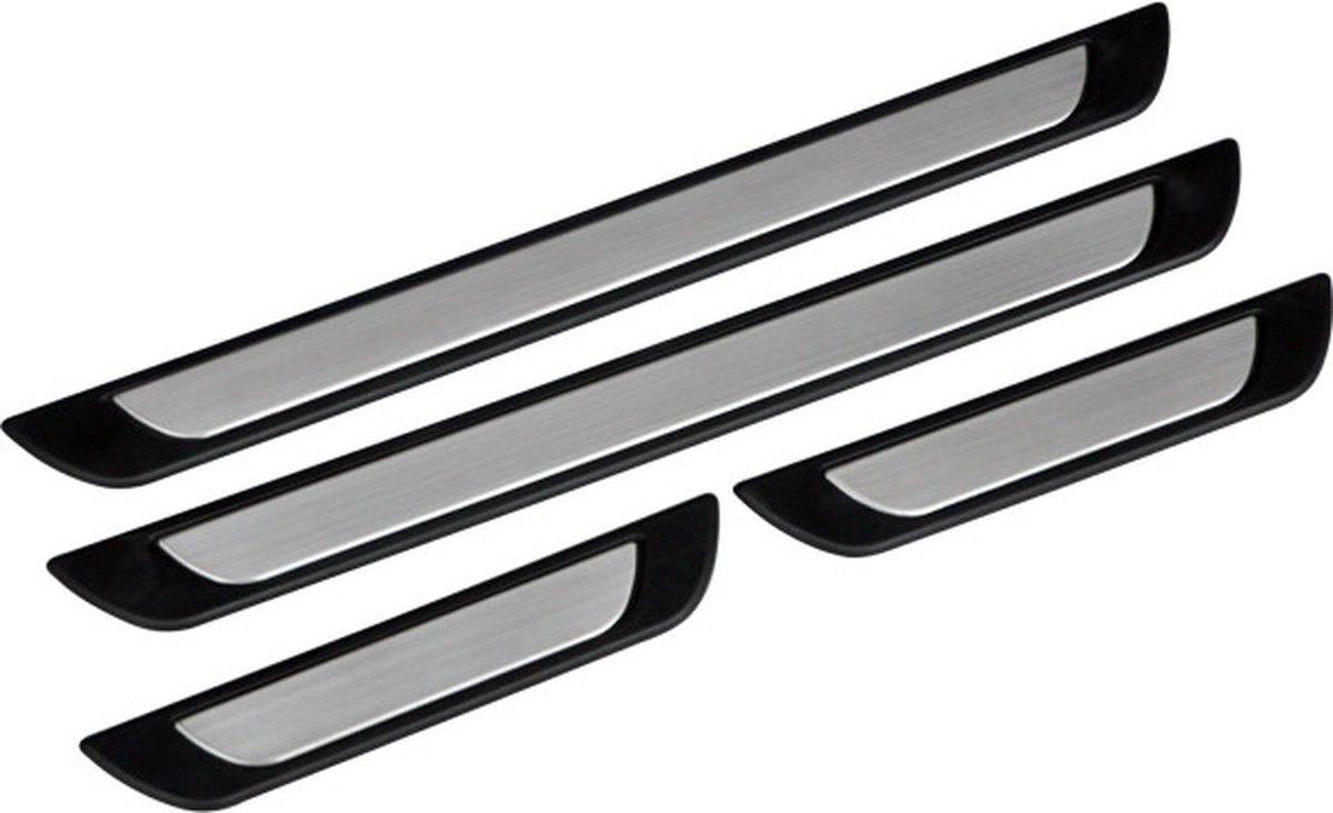 Instaplijsten voor Mercedes Citan II 2021 (5 deurs) - Kras bescherming - Set van 4 - Zwart/metallic