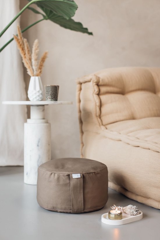 Meditatiekussen beige rond - Pure - Yoga kussen van Pure — afbeelding 3